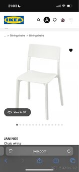 Bílé židle JANINGE Ikea - 4