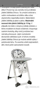 Dětská jídelní židlička Chicco - 4