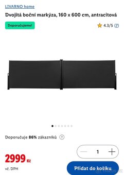 Bočni markýza LIDL - antracit - 4