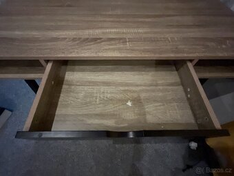 Psací stůl 48×120 barva světlého dubu/černá - 4