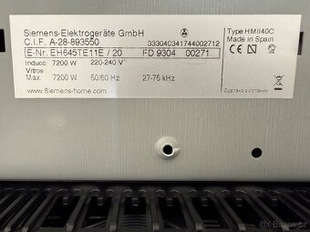 Indukční varná deska Siemens - 4