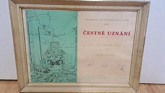 Čestná uznání ze 70.let zarámována - 4