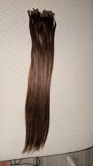 Práve lidské vlasy 60 cm prodloužení na keratin - 4