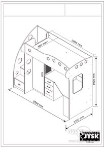 Poschoďová postel Jysk Uldum - 4