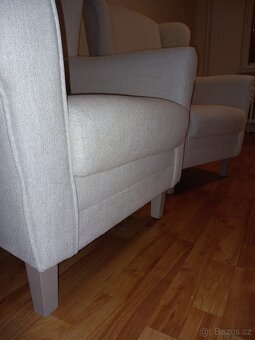 KLIPOS křeslo SS02 – bílá káva - 4