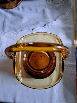 Skleněná váza. Medové sklo - 4