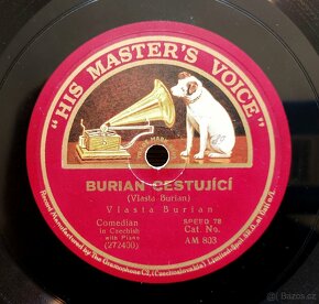 Vlasta Burian, starožitné gramodesky His Master’s Voice - 4