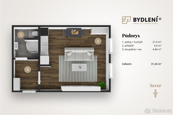 Prodej bytu 1+kk 31,34 m² Karolíny Světlé, Dubí - 4