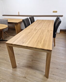 Nový rozkládací stůl dub masiv 90x160+100 cm - 4