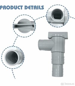 2x Kohout pro bazén s přípojkou, ventil - 4