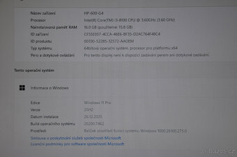 HP Prodesk 600 G4 Mini PC i3/16GB/SSD 256GB/záruka - 4