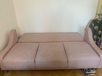 SPĚCHÁ TO- Rozkládací bledorůžová sedačka- Spěchá to - 4