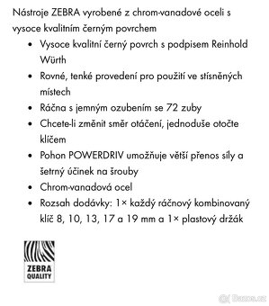 Wurth - sada ráčnových klíčů - 4