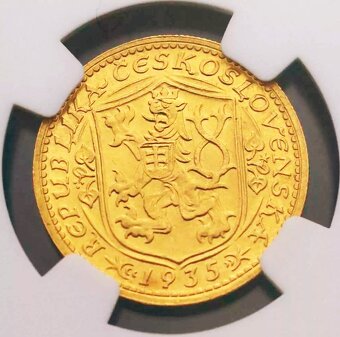 Svatováclavský dukát 1935, certifikace NGC MS 65 - 4
