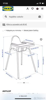 Dětská IKEA židlička ANTILOP - 4