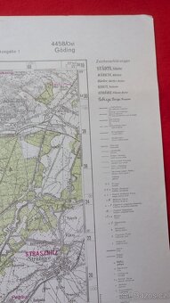 Originální mapa pro Wehrmacht z roku 1945 Hodonín - 4