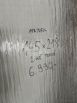 VCHODOVÉ DŘEVĚNÉ DVOUKŘÍDLÉ DVEŘE 145x218-PRAVÉ-PLZEŇ - 4