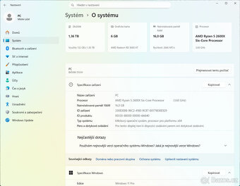 Herní PC - RYZEN 5, 16GB RAM, SSD+HDD, 5600XT, WIN11 - 4