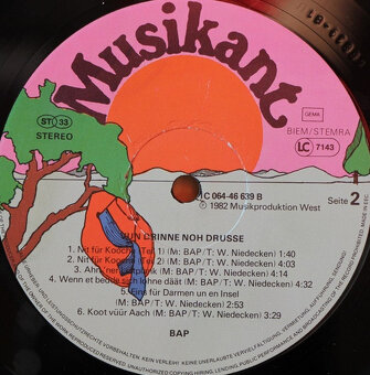 LP deska BAP-vun drinne noh drusse z r. 1982/162/ - 4