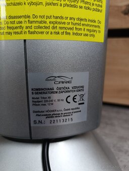 Prodám čističku vzduchu Ionic care - 4
