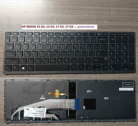 Klavesnice: HP 4530S, 4535S, 4730 CZ// HP Zbook 15 17 G3 G4 - 4