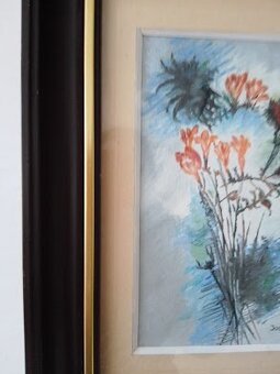 OBRAZ ORIGINAL MALBA HYACINTH či FREESIA - 4