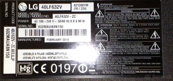 Prodam 100cm SMART WiFi DVB-T2 LED FullHD TV LG 40LF632V .Za - 4