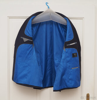 Tmavě modrý pánský oblek vel. L - 4