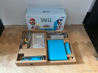 Nintendo Wii Modrá limitka Mario Sonic London Olympic 2012 - 4
