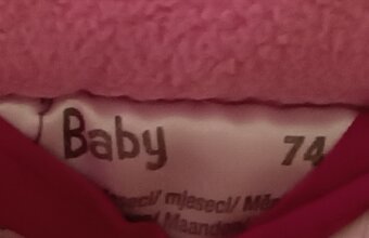 NOVÁ bundička Baby velikost 74 na holčičku miminko - 4