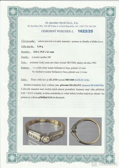 Zlatý prsten s diamanty - 4