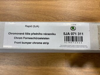ŠKODA RAPID - Dekorativní lišta předního nárazníku NOVÁ - 4