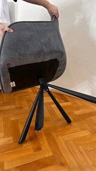 Židle na otočné základně - 2ks - 4