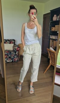 basic bílé tílko z bavlny Benetton - 4