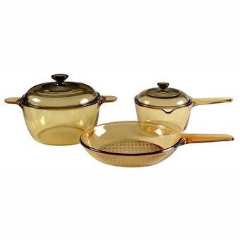 Sada jantarovych panvi Visions classic CORNING FRANCE - 4
