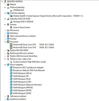Lenovo G550,CPU T4300,Win 10,HDD 500GB,RAM 8GB,15.4 palců - 4