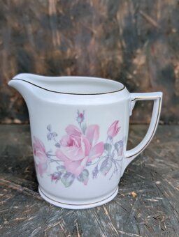 Artdeco konvice a mléčenka,Czecho-Slovakia, růže. - 4