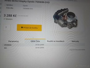 Hrdlo škrticí klapky pro Hyundai ix35 - 4