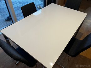 Ikea Torsby - Stůl, pochromované/lesklá bílá, 135x85 cm - 4