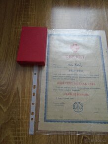 VYZNAMENÁNÍ ČR OBCE DOBROVOLECKÉ 1939-45 DEKRETEM - 4