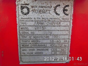 Prodám štěpkovač za traktor Farmi CHIPPER model 150 - 4