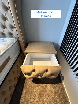 Prodám novou postel 180x200 vč matrace a 2 nočních stolků - 4