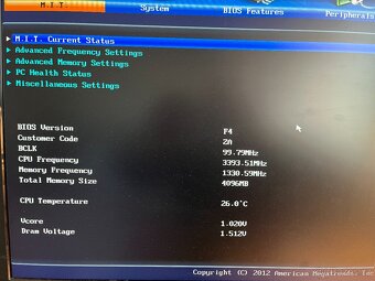 Kvalitní a spolehlivá deska GA-B75M-D2V+i3-3240+4GB RAM - 4