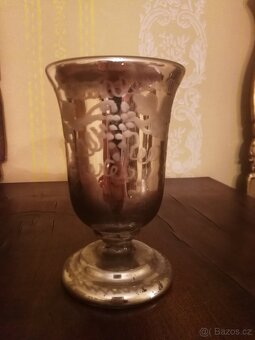 Mešní pohár z foukaného skla (amalgám, selské stříbro) - 4