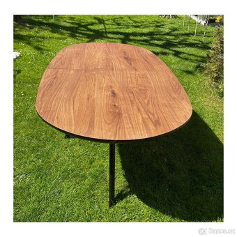 Moderní oválný jídelní stůl – Torano 190 cm, ořechová dýha / - 4