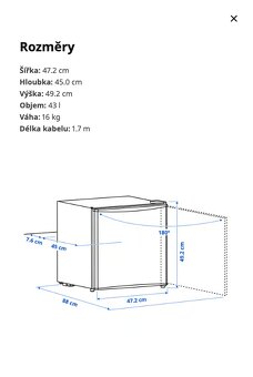 Lednice Ikea TILLREDA 43 l - 4