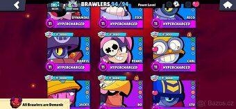 Brawl stars účet 95k trophy, 2 prestige, 3Xmasters - 4