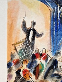 MICHAEL ROZENVAIN - Orchester (sieťotlač) podpísané - 4