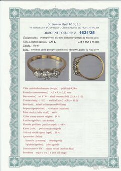 Zlatý prsten s diamanty - 4