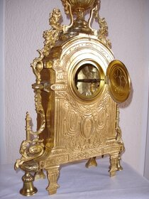 Bronzové, krbový hodiny,Francie 1850 - 4